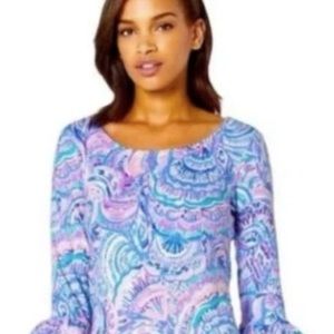 Lilly Pulitzer Sophie ruffle dress in Multi Happy as a Clam size XL NWT